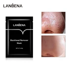 Черная маска LANBENA для детоксикации, средство для удаления черных точек, маски для носа, лечение акне, пилинг, полоски пор, средство для ухода за кожей, бамбуковый уголь