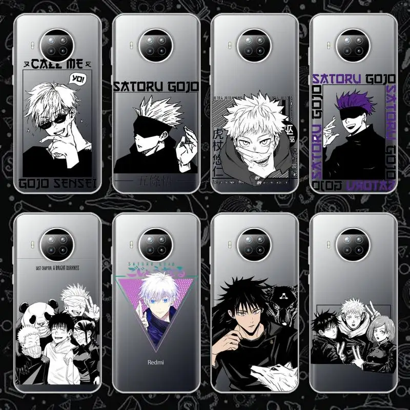 

Jujutsu Kaisen Phone Case Transparent for Xiaomi mi Redmi note 10 t 8 9 pro lite 11 Samsung S 8 9 10 20