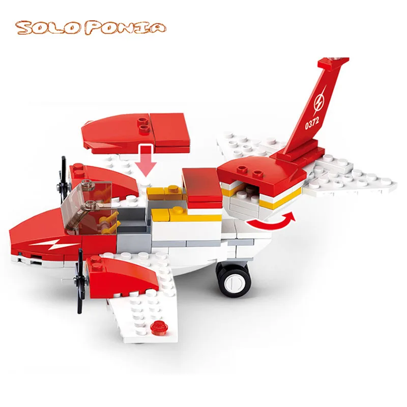 596 шт. Детский конструктор авиационный город|shop model|model buildingmodel city |