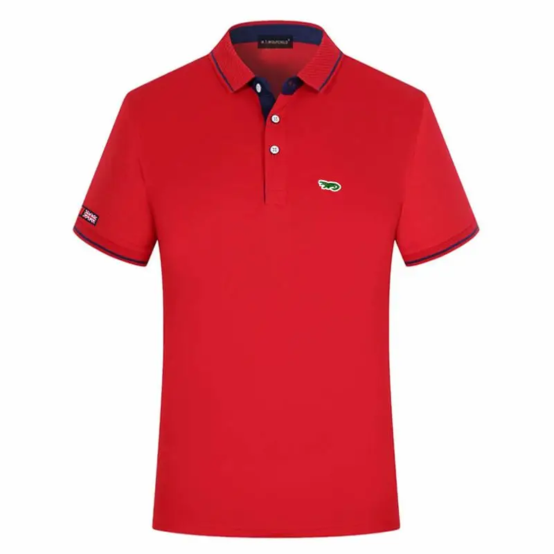Модные мужские рубашки-поло новинка-вышивка короткий рукав спортивная одежда