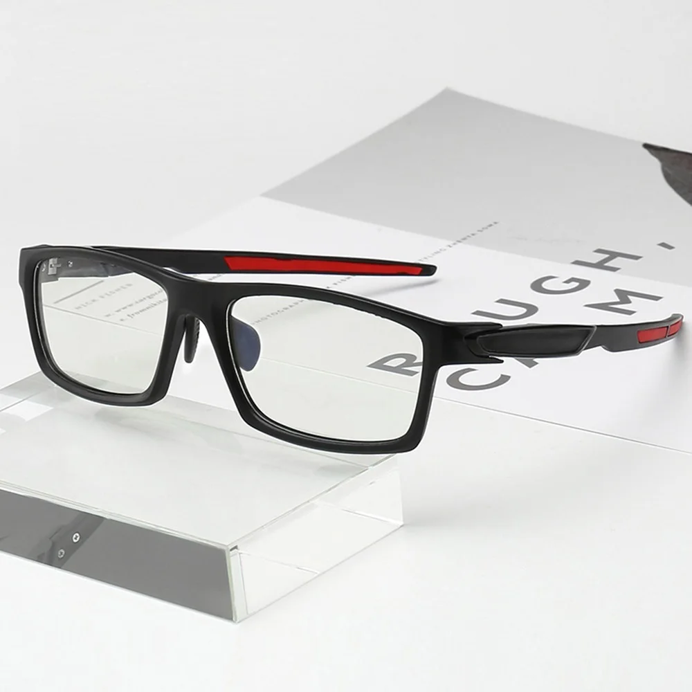 TR90 очки по рецепту мужские спортивные для близорукости квадратная полная оправа