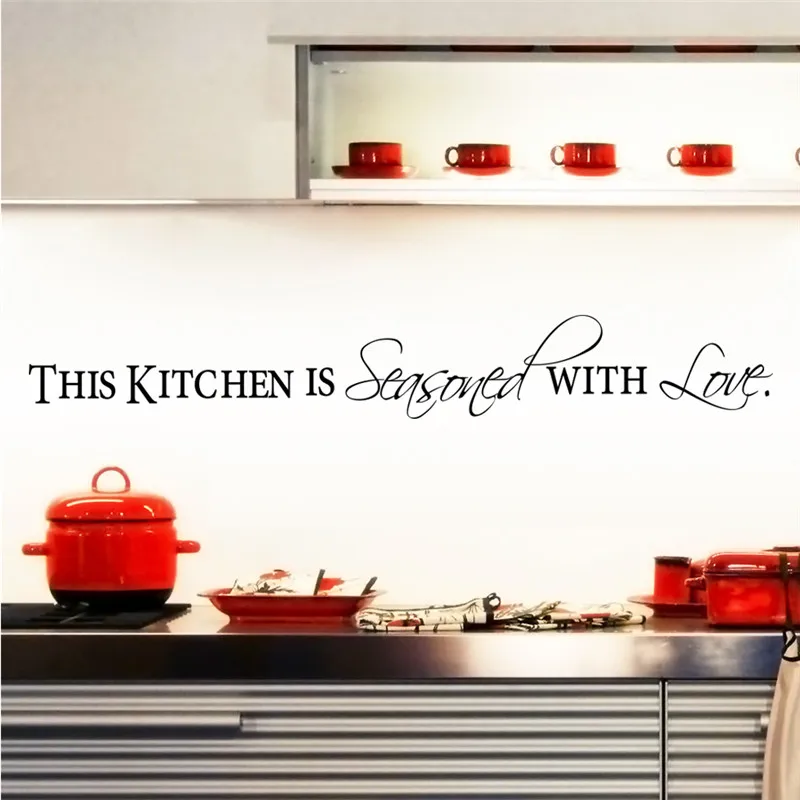 Яркие кухонные настенные наклейки с цитатами домашний декор художественные