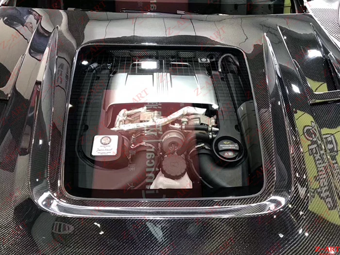 2015-2019 Z-ART углеродное волокно капота двигателя для C63 крышка W205 AMG | Автомобили и