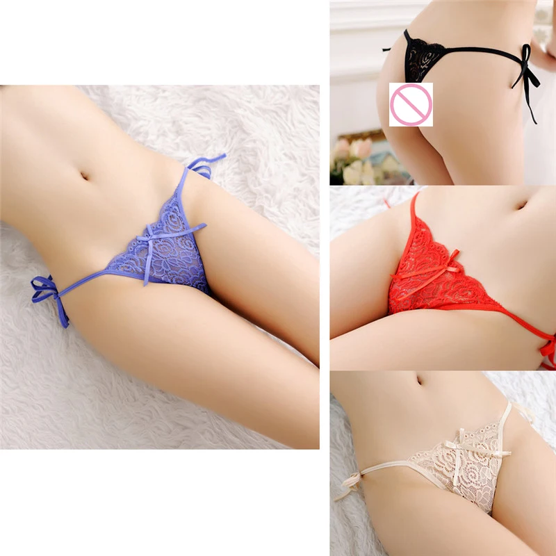 

1pc Sexy Ladies Underwear Women Sexy Lace Panties Strap Bandage Women's Lingerie Lace Thongs Cotton Panties