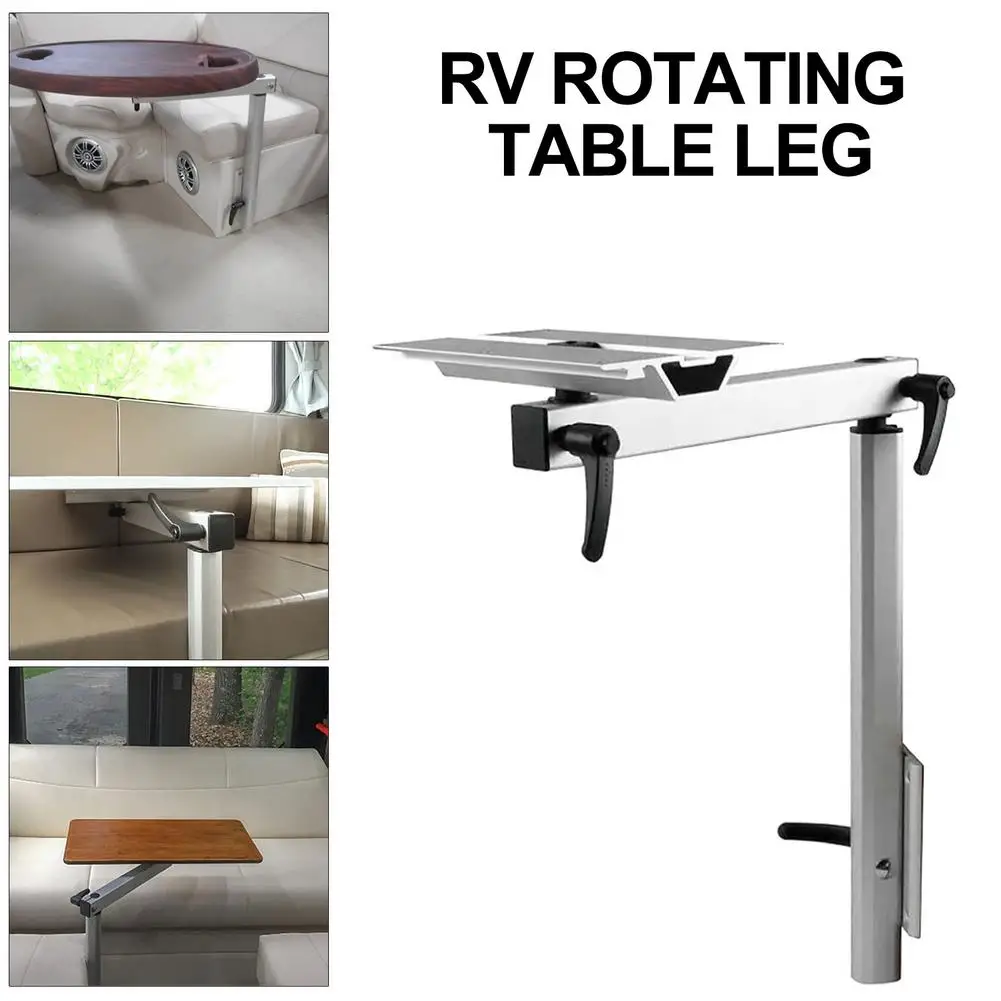 

RV Trailer Parts Aluminum Alloy Movable Rotatable And Height Adjustable Camper Caravan Table Leg Vehicle Boat Accessories