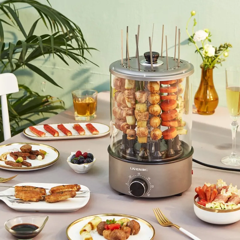 Электрические грили автоматическая вращающаяся машина для барбекю маленькая