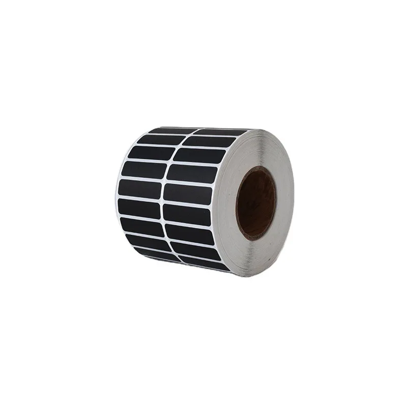 Black Thermal Transfer Label Blank Coated Paper Barcode Adhesive Sticker Waterproof Oil-proof Sticker Label with Belt