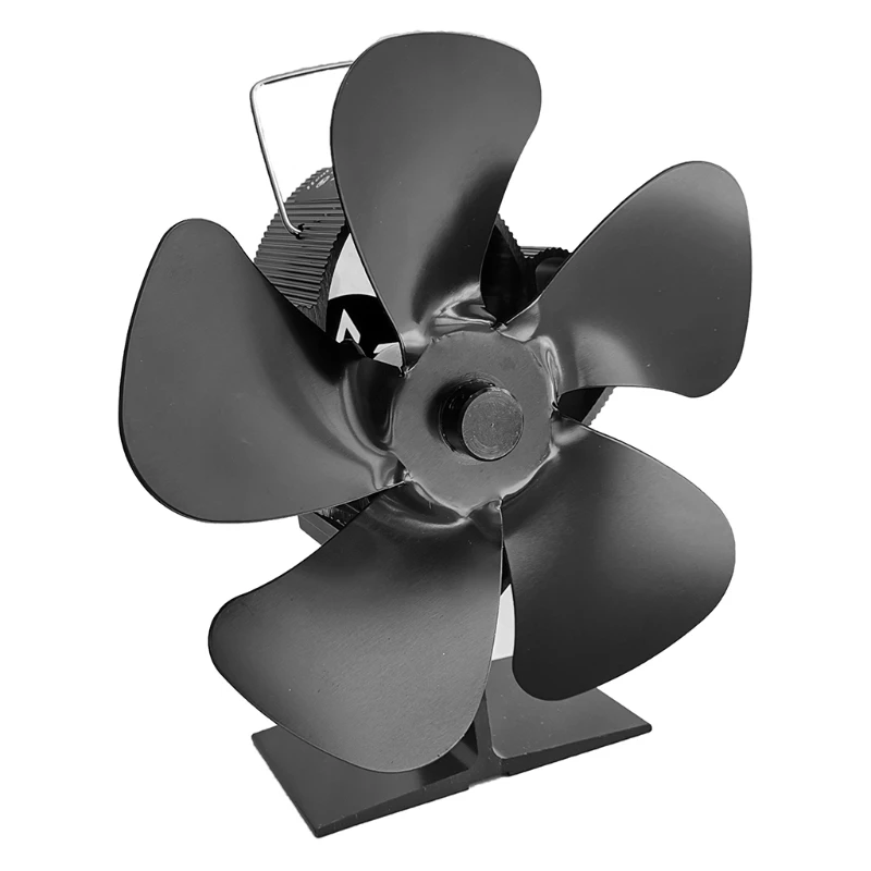 

5 Blades Heat Powered Stove Fan Log Wood Burner Ecofan Quiet Home Fireplace Fan