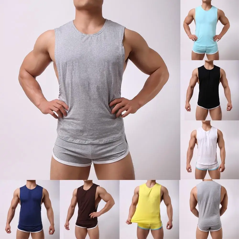 Пижамный комплект Мужской Хлопковый повседневная одежда для сна спортивный