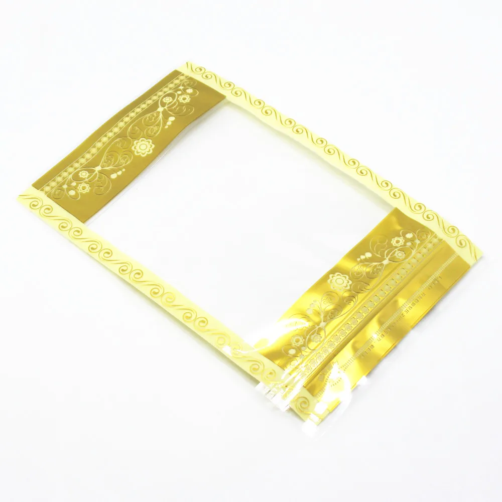 200 шт./лот Самоуплотняющиеся Золотые пластиковые пакеты с замком молнией