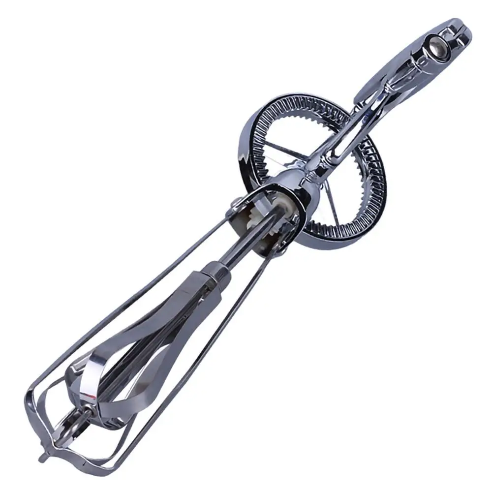 Нержавеющая сталь поворотный яйцо ручной миксер творческие ручки венчик