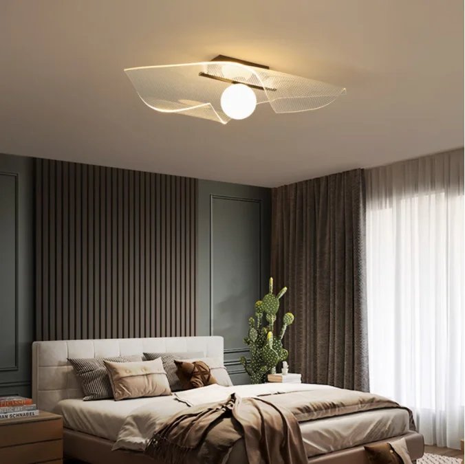 

European style creative design modern led ceiling lamp in bedroom acrylic surface stick chandelier to decorate living room and s