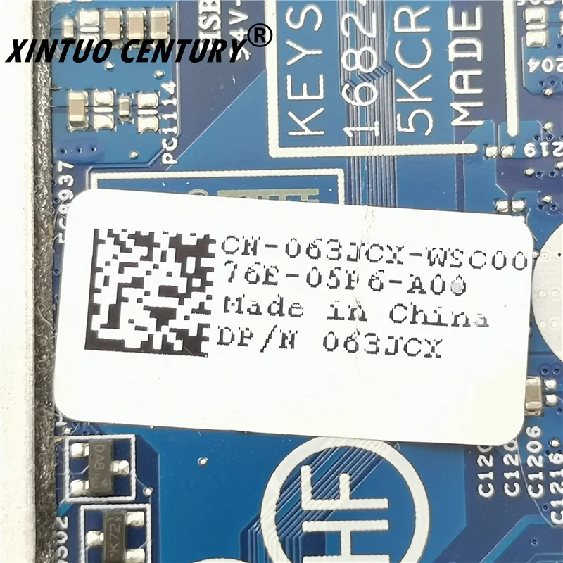 

16824-1 CN-063JCX 063JCX 63JCX Dell Latitude 13 3380 Laptop anakart I5-7200 CPU anakart 100% iyi alma