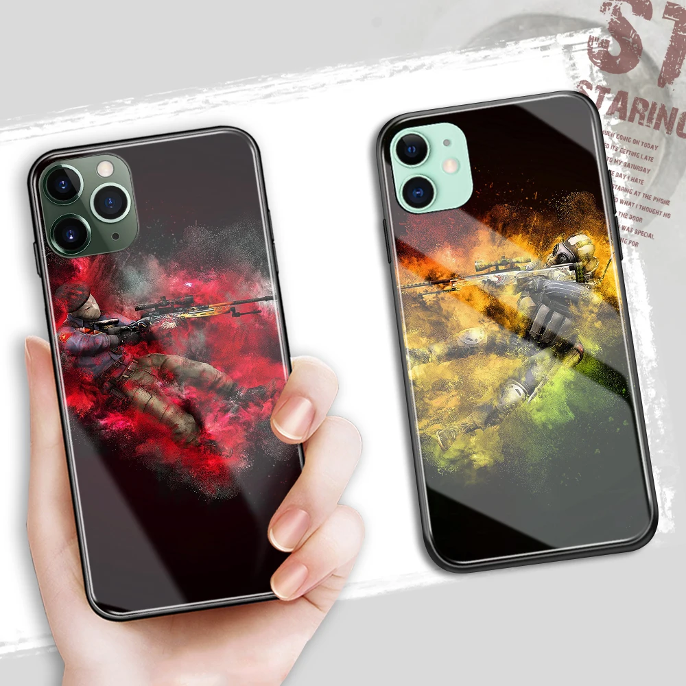 Чехол CS GO Game Glass Твердый Чехол для iPhone 6 6 plus 6s 8 7 14 plus X XR XS MAX 11 12 13 14 pro max