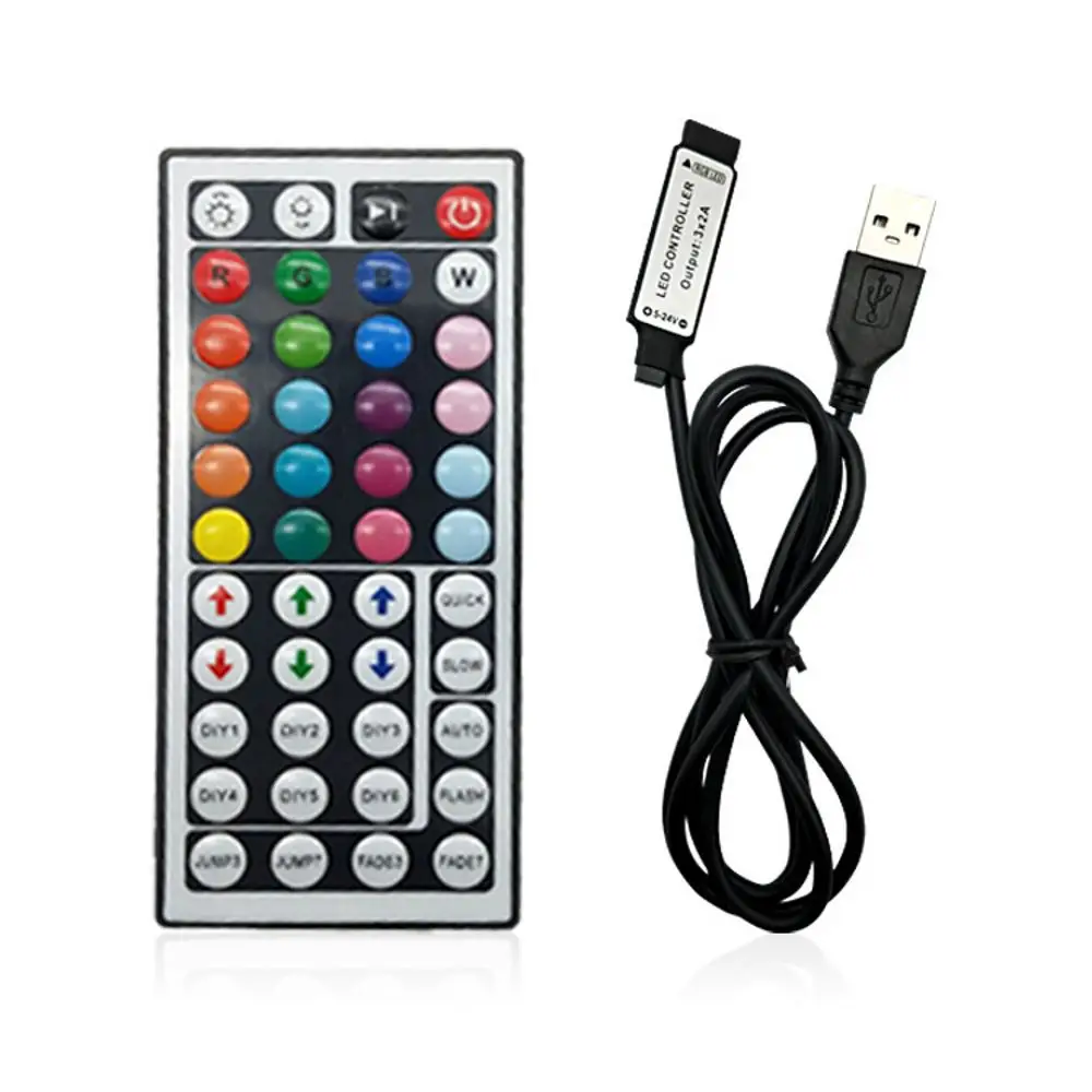 Цветная (RGB) ИК пульт дистанционного управления USB 3key 24key 44key DC12V для SMD 2835 3528 5050 5730 5630