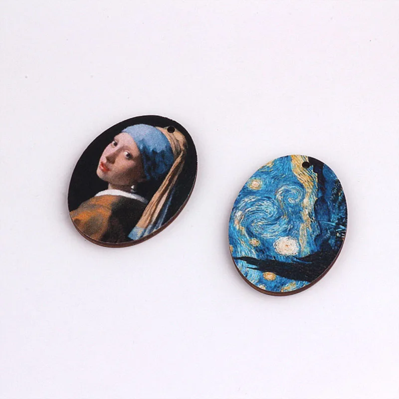 10 шт. аксессуары ручной работы серьги для женщин Ренессанс картины овальные