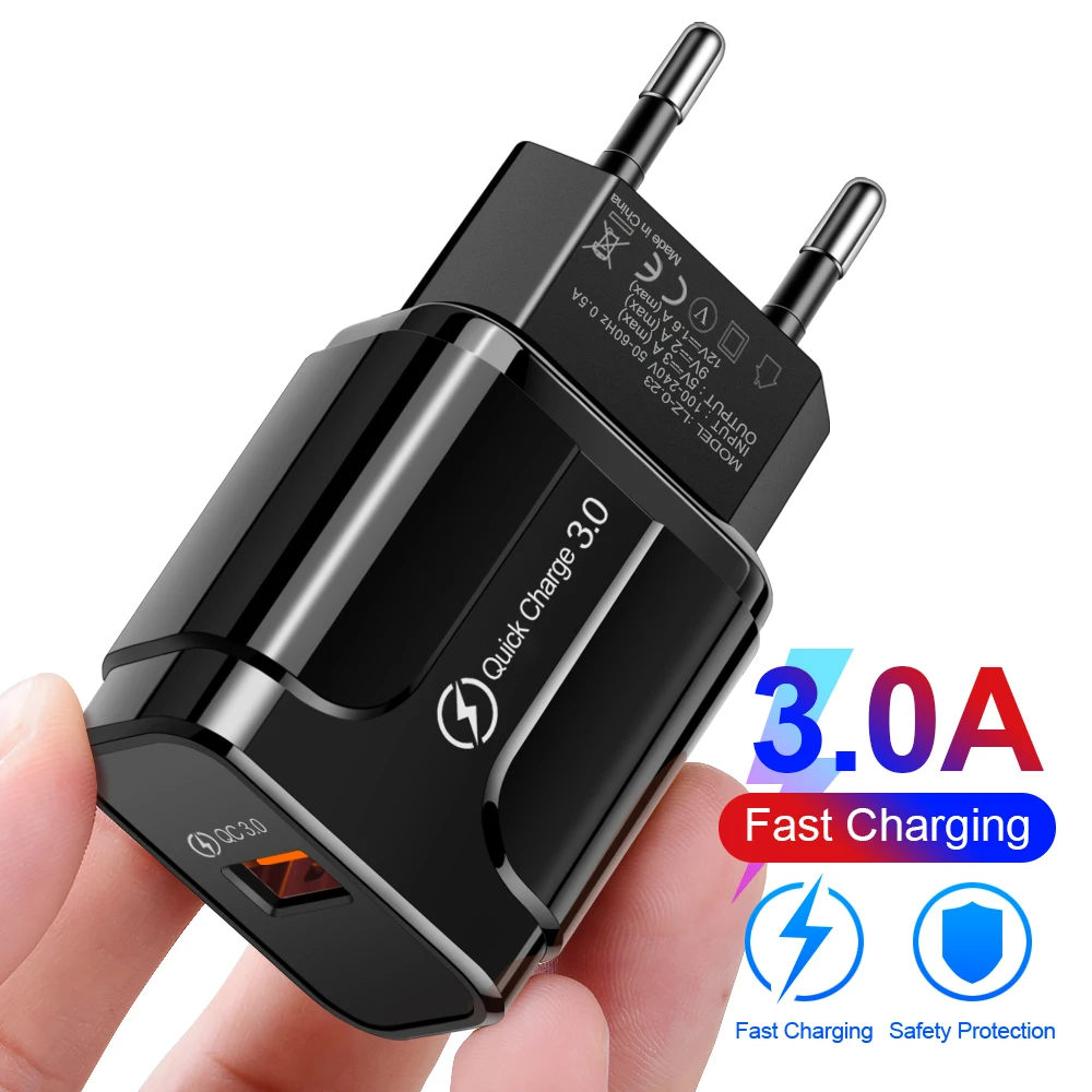 Быстрая зарядка OLAF 3,0 быстрое зарядное устройство Usb QC 3,0 настенное зарядное устройство для мобильного телефона iPhone X Xiaomi Mi 9 Планшет iPad ЕС QC Быстрая зарядка