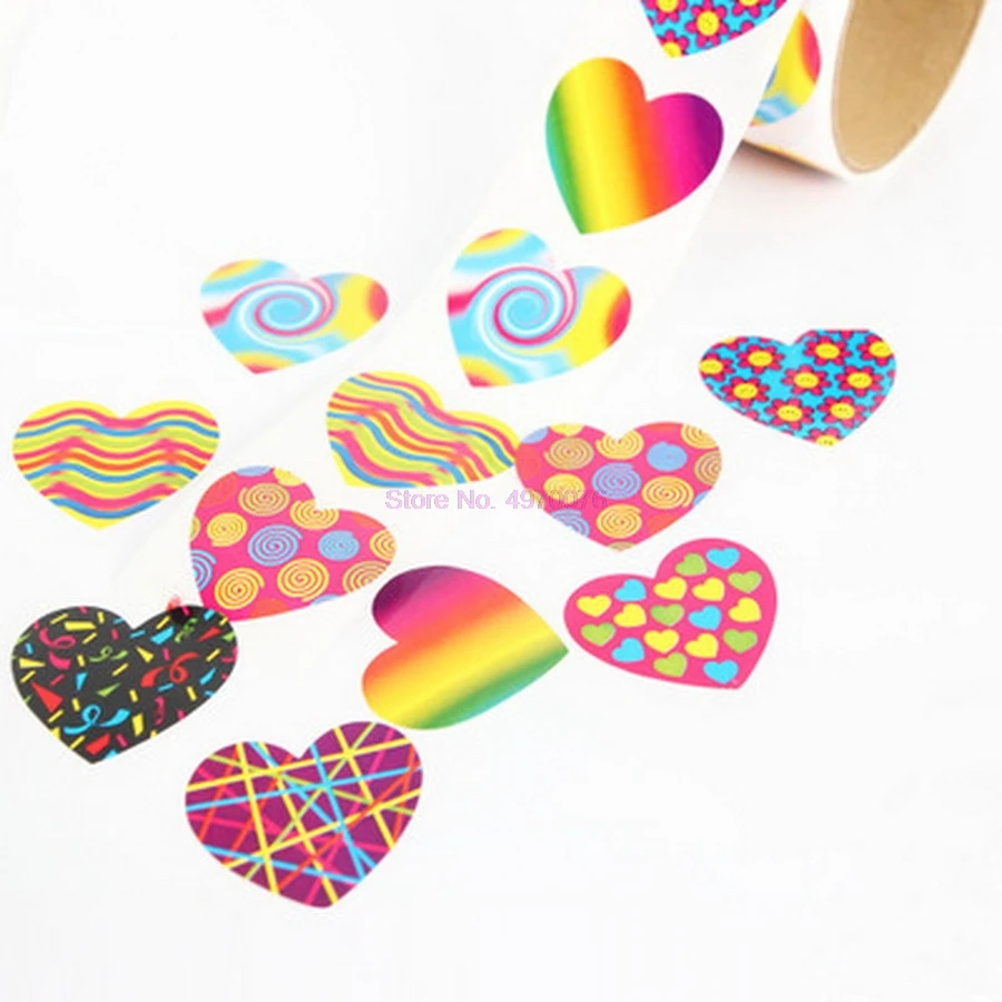 DHL 100 рулонов (100 наклеек/рулонов) милые бумажные наклейки с героями мультфильмов