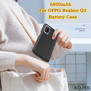 kqjys battery charger cases for oppo realme q2 battery case 6800mah backup power bank cover for oppo realme q2 charging case
