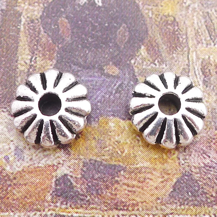

Supplies For Jewelry Making Small Hole Spacer Antique Silver Color 8x8mm 20 Pieces