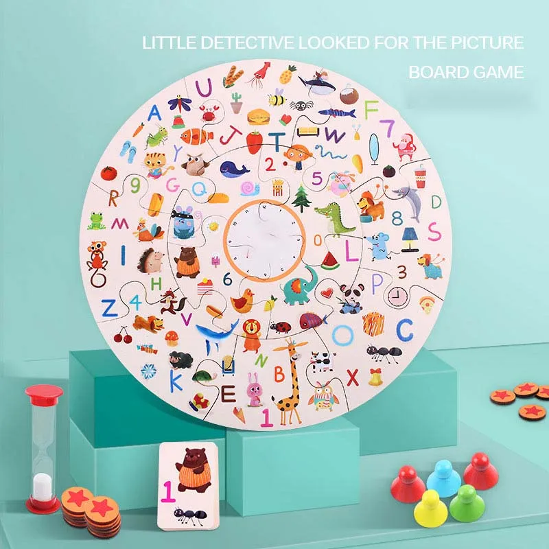 

Parent-child Team Interactive Game Find Picture Puzzle Memory Board Game for 4-8 Year Old Girls Boys Improve Concentration