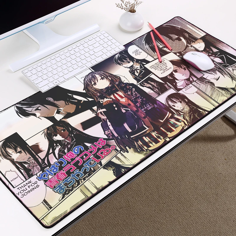 Mairuige Anime Manga Printing Mousepad My Teen Romantic Comedy SNAFU Curton Mice Mat Large Size for Gaming Player Anime Fans