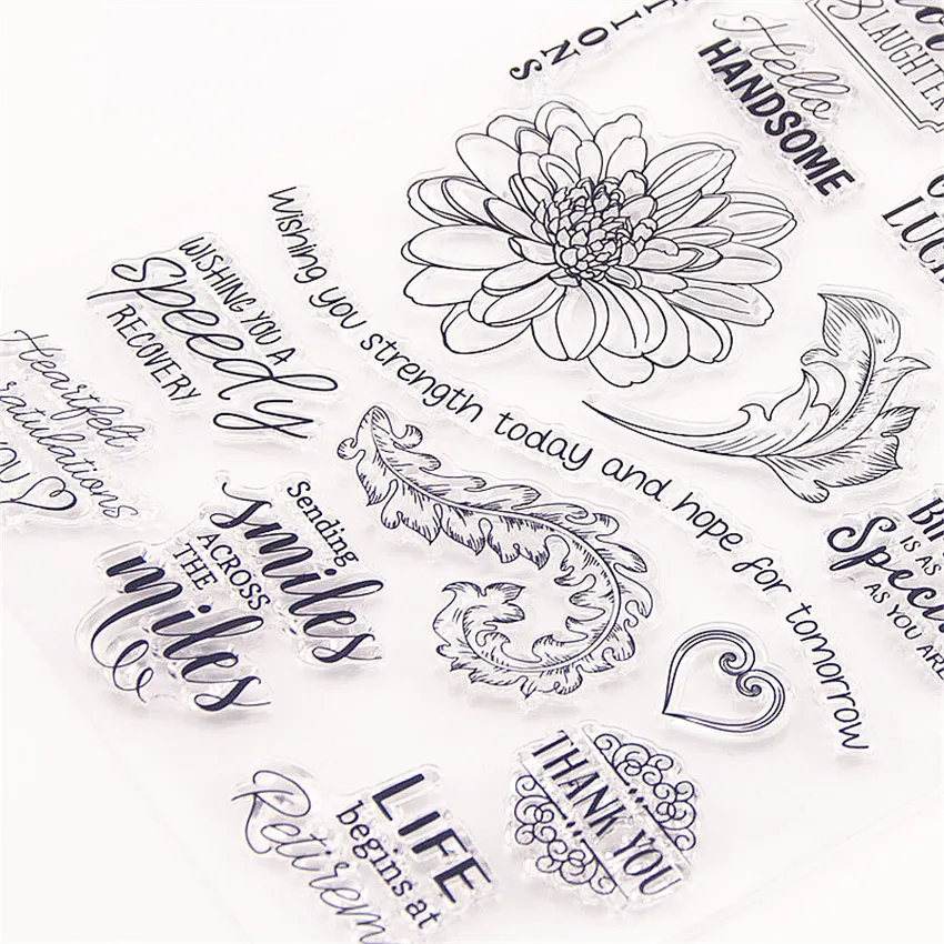 15.5x21cm Romantic curly leaf Transparent Clear Stamps Silicone Seals Roller Stamp DIY scrapbooking photo album/Card Making | Дом и сад