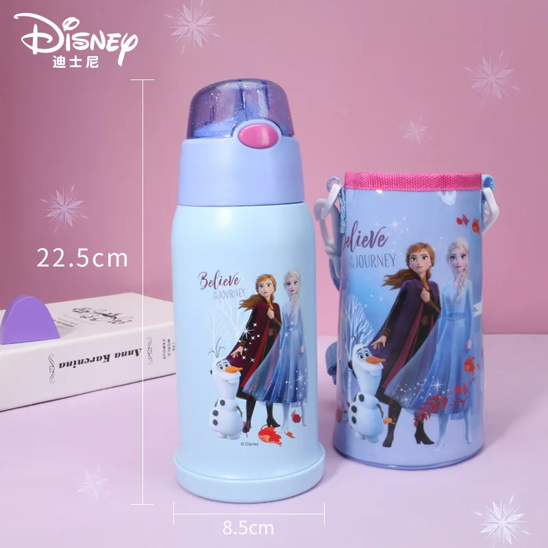 Термос Disney 560 мл бутылка с 2 крышками нержавеющая сталь Анна Эльза 2020 зимняя