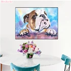 Алмазная 5d картина с квадратнымикруглыми стразами, Алмазная мозаика сделай сам в виде бульдога, украшение для дома