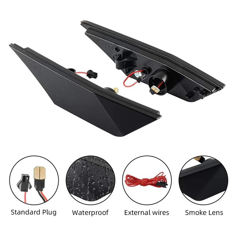 2 шт. горки белый и желтый светодиодный переднее крыло Боковой габаритный фонарь