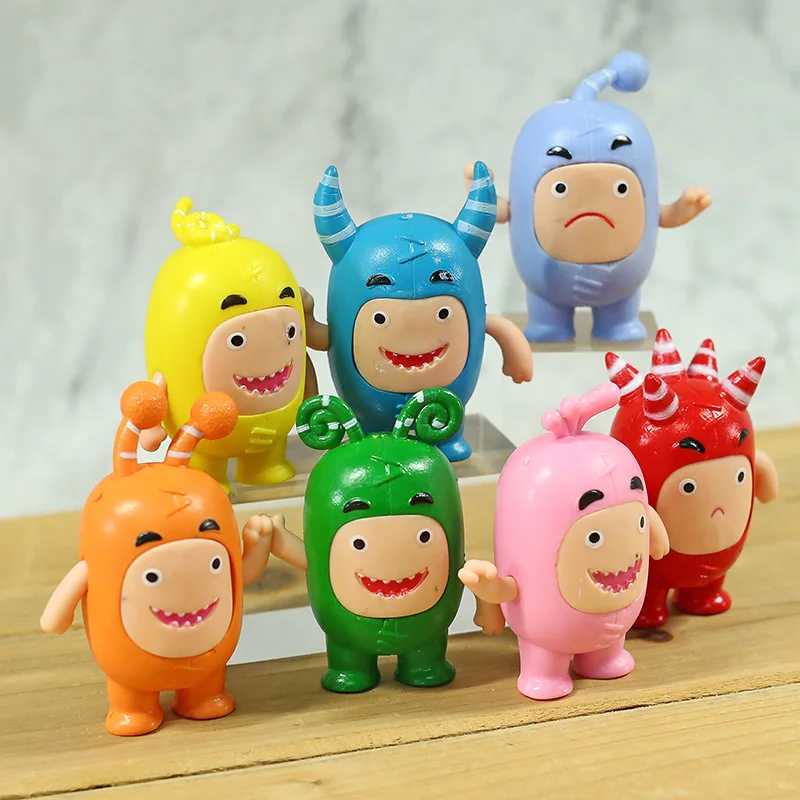 Oddbods предохранитель пузырьки Слик Джефф ПВХ Фигурки игрушки милые Мультяшные