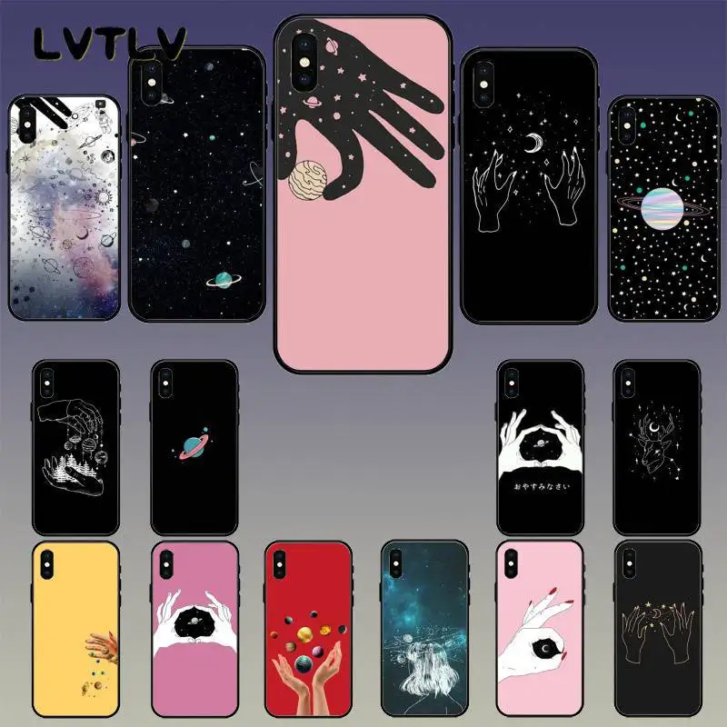 LVTLV космическая Эстетическая звезда черный ТПУ мягкий чехол для телефона iPhone 11 pro