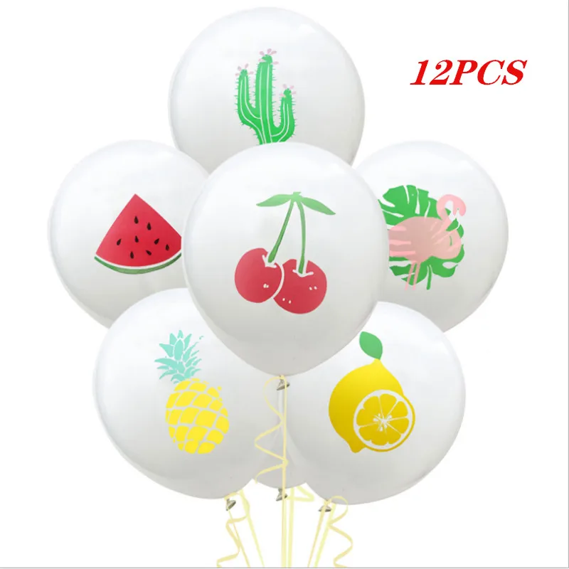 12 дюймов B летние фрукты ананас черешня Арбуз Лимон латексный шар Гавайская тема