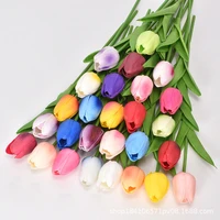 5pcs artificial tulips flowers garden home decoration real touch flower bouquet birthday wedding party decoration fake flower