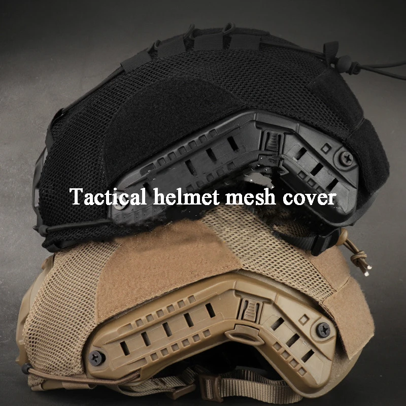 

Military Airsoft Helmet Cover Tactical Fast Helmet Mesh Cover Cs Wargame Helmet Gear Cover Hunting Shooting FAST Helmets Cover