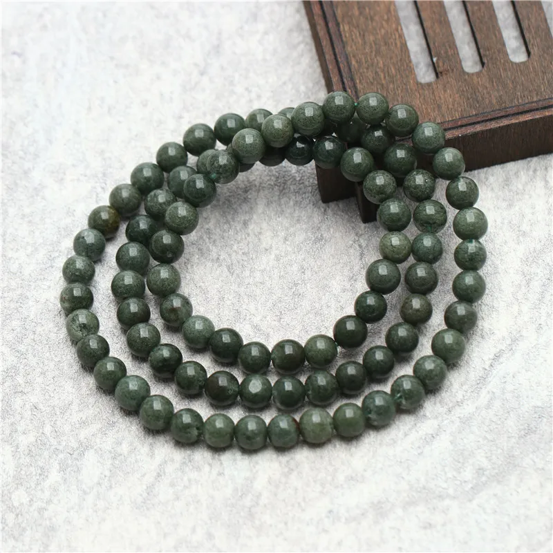 

Natural Brazil Green Ghost Stone Bead Elastic Bracelet Charm Crystal Energy Jewelry Lucky healing bracelets for men and women