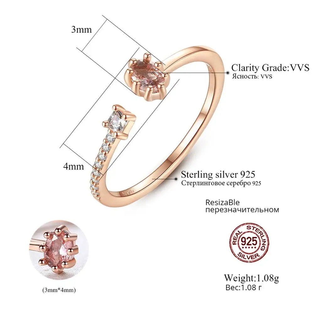 CZCITY из чистого 925 пробы серебра, нежные кольца для женщин и девушек, вечерние кольца для помолвки, хорошее ювелирное изделие SR0340