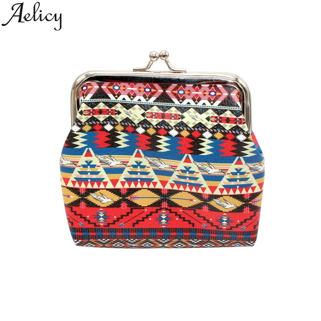 Aelicy повседневный женский кожаный кошелек с принтом для монет держатель карт