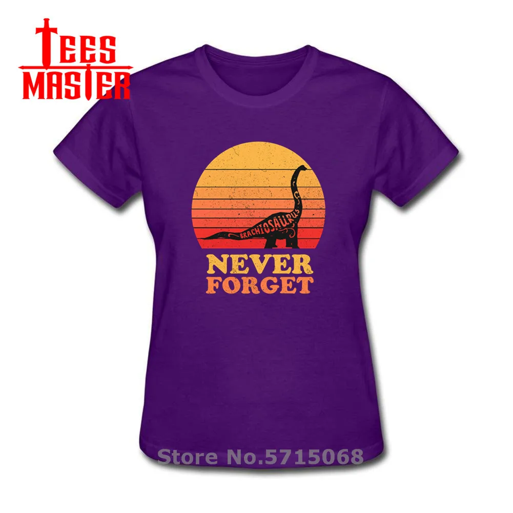 Винтажные никогда не забывайте Брахиозавра футболка Женская Ретро озеро Monster High