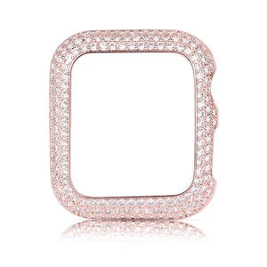 Для Apple Watch 6 Series SE5432 чехол полностью Алмазный женский Изящный чехол металлический бампер для iWatch 44 мм 40 мм 42 мм 38 мм оболочка