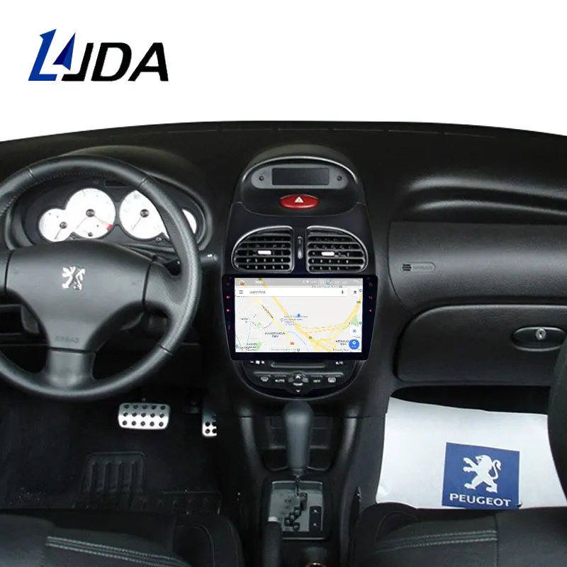 

LJDA Android 10 Car Multimedia Player For Peugeot 206 2002 2003 2004 2005 2006 2007 2008 GPS Stereo Radio 4G+64G Stereo DSP IPS