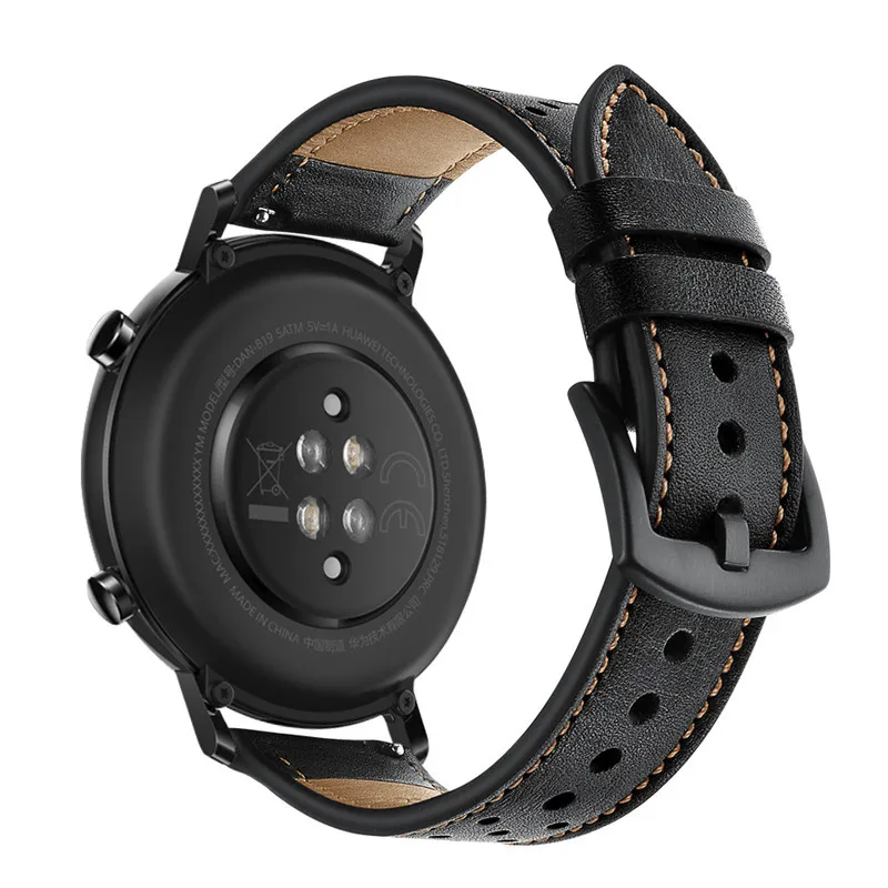 Ремешок кожаный для Huawei Watch GT/GT2 браслет Galaxy watch 46 мм/Gear S3 Huami Amazfit 2/2 S/GTR 47 мм 22 |