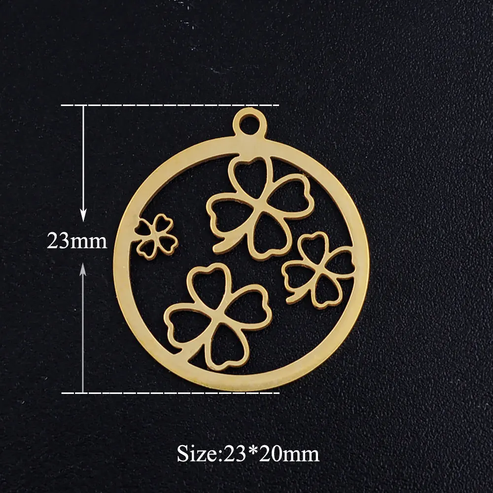 5 шт./лот Изящный цветок ювелирные изделия из нержавеющей стали подвеска сделай