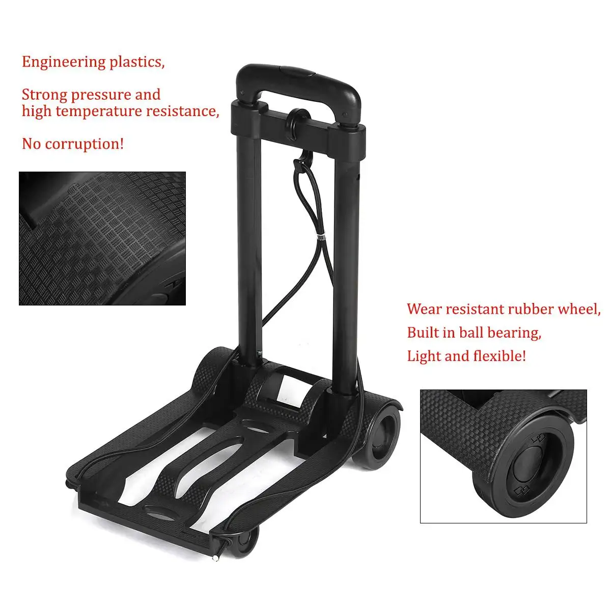 Сверхмощная Складная ручная тележка для грузовиков на колесах складная