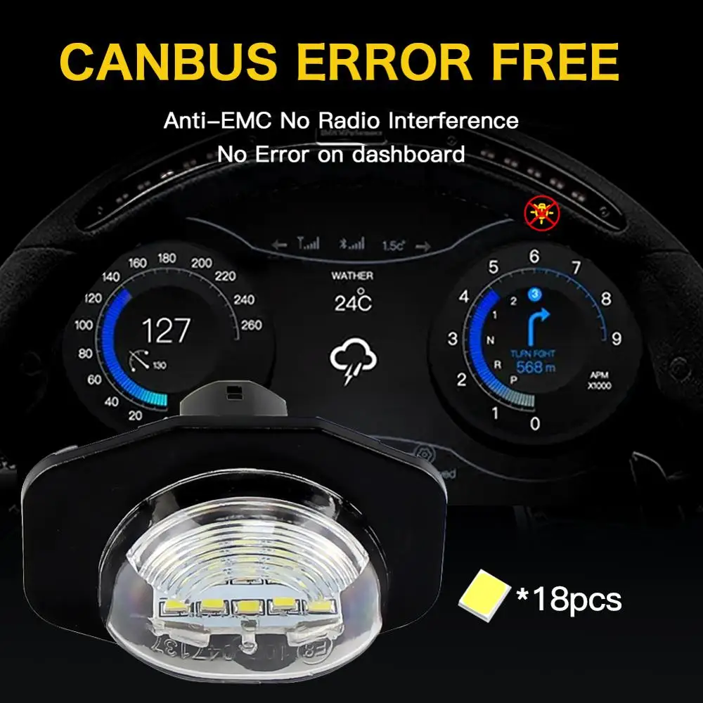 Светодиодный светильник для номерного знака CANBUS Toyota COROLLA SEDAN (JP ver) ADE150 NDE150 ZRE151 ZZE150