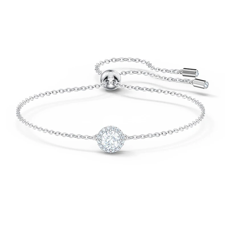 

Fashion Charms Crystals Zircon Adjustable Bracelet Lucky Heart-Shaped Bangles For Women Party wedding Jewelry Gifts