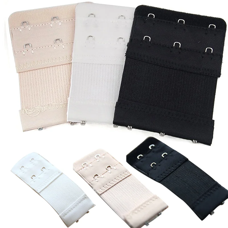2pcs/ Set Bra Extender Extension 2 / 3 Hooks Elastic Clip On Strap Soft Bra Band Extenders PR Sale
