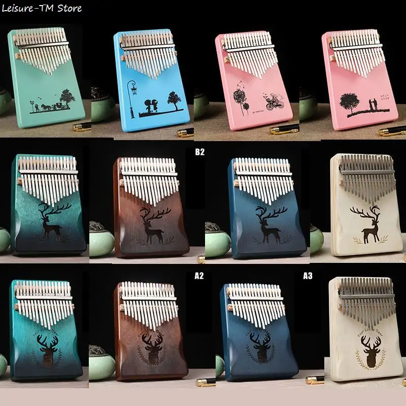 

Пианино Kalimba с 17 клавишами, Высококачественная защита для большого пальца, корпус из красного дерева, музыкальные инструменты, креативная м...