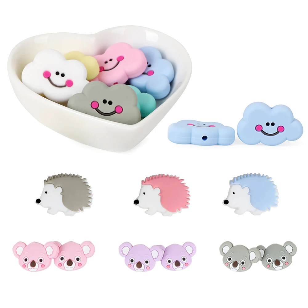 5 шт Koala Силиконовые Прорезыватели для зубов пищевое кольцо погремушка силикон