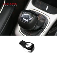 for jeep compass 2017 2020 renegade 16 19 abs carbon fibre car gear shift lever knob handle cover cover trim styling accessories